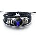 Signs Spirit Bracelet Handmade Woven Spiritual Bracelets for Women 12 Constellations Multilayer Adjustable Bracelet PU Leather Bracelets K9L1