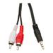 Cable Central LLC (5 Pack) 3.5mm Stereo to RCA Audio Cable 3.5mm Stereo Male to Dual RCA Male (Right and Left) 6 Feet