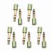 6.35mm (1/4 Inch) Male To 3.5mm (1/8 Inch) Female Stereo Audio Jack Adapter For Aux Cable Guitar Amplifier Headphone -Green-10 pack