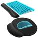 Keyboard Wrist Rest Ergonomic Mouse Pad with Wrist Support Comfortable Keyboard Wrist Rest Memory Foam Wrist Pad for Keyboard Mouse Pad Sets for Easy Typing & Pain Relief for Computer Office & Home