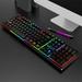 Uorcsa Gaming Keyboard- Gaming PC Accessories Gaming Keyboard 104 Keys Wired USB Colorful RGB Backlight Keyboard Plug And Play For Computer Gamer Multi-color