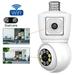 Ikohbadg Dual-lens Camera Cell Phone Remote Wireless Indoor Home Dual-light Night Vision HD Intelligent Surveillance Camera