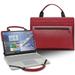 Dell Precision 15 5530 Laptop Sleeve Leather Laptop Case for Dell Precision 15 5530with Accessories Bag Handle (Red)
