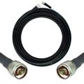 Bolton400 50-ohm N-Male to N-Male Black Coax Cable - Low Loss Coaxial LMR400 Spec (30ft N-Male to N-Male)