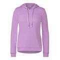 Cecil Hoodie Sweatshirt Damen sporty lilac, Gr. XL, Baumwolle, Weiblich Pullover