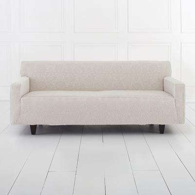 BH Studio Ikat Stretch Extra-Long Sofa Slipcover by BH Studio in Linen