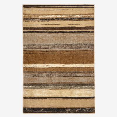 Wide Width Small Rainbow Stripe Rug by BrylaneHome in Natural (Size 24