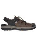 Skechers Men's Relaxed Fit: Tresmen - Menard Sandals | Size 11.0 | Brown/Black | Textile/Synthetic | Vegan