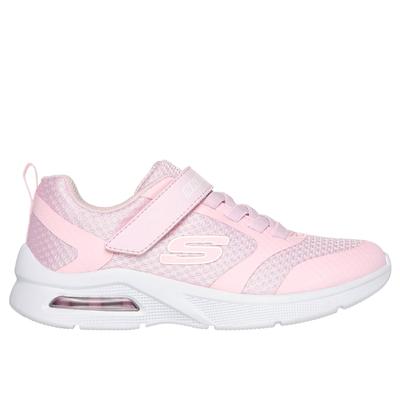 Skechers Girl's Microspec Max - Racer Gal Sneaker | Size 3.5 | Light Pink | Textile/Synthetic