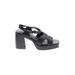 Torrid Heels: Black Solid Shoes - Women's Size 9 Plus - Open Toe