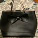 Kate Spade Bags | 100% Leather Kate Spade Vanderbilt Scalloped Bow Satchel Purse In Black | Color: Black | Size: Os