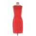 Cue in the City Casual Dress - Sheath: Red Dresses - Women's Size 8