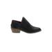 Lucky Brand Ankle Boots: Slip-on Chunky Heel Boho Chic Black Print Shoes - Women's Size 6 - Almond Toe