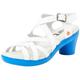 ART Damen 1477 Alfama Sandale mit Absatz, Nappa, Weiß, Blau, 38 EU