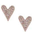 Kate Spade Jewelry | Kate Spade Rose Gold Sweetheart Heart Crystal Earrings | Color: Pink | Size: Os