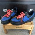 Nike Shoes | Nike Air Force 1, Men’s Custom Leather Shoes, Sz 10, Euc, Worn 10 Times Or Less | Color: Black/Blue | Size: 10