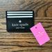 Kate Spade Accessories | Kate Spade Slim Card Holder Embossed Black Leather | Color: Black/Silver | Size: Os