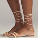 Anthropologie Shoes | Anthropologie Ankle Wrap Embellished Sandals In Pink Size 40 Eu 9 Us | Color: Pink | Size: 9