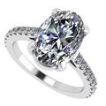 Central Diamond Center VOUS Solitaire Engagement Rings w/Sides Series in Solid Sterling Silver with Pure Brilliance Zirconia, Zirconia,Sterling Silver,Gold,Platinum, Cubic Zirconia