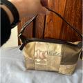 Coach Bags | Coach Cute Cloth, Leather & Suede Mini Purse With Cute Gold Coach Tag | Color: Brown/Gold | Size: Os