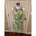 Kate Spade New York Dresses | Kate Spade Yellow Floral Print Collared Plaid Long Sleeveless Dress, Size 6 | Color: Purple/Yellow | Size: 6