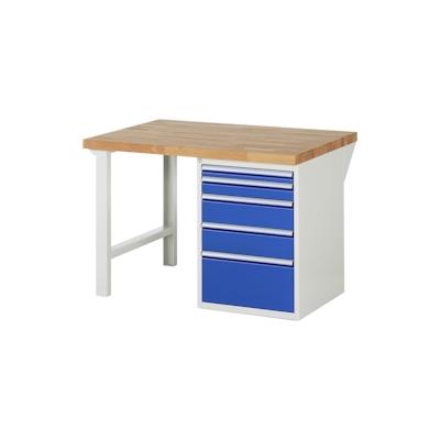 PROREGAL Werkbank Serie 7000 - Modell 7511 | HxBxT 89x125x90cm | 5x Schublade | Schubladenmaße 1x60 + 1x90 + 2x150 + 1x270mm Image