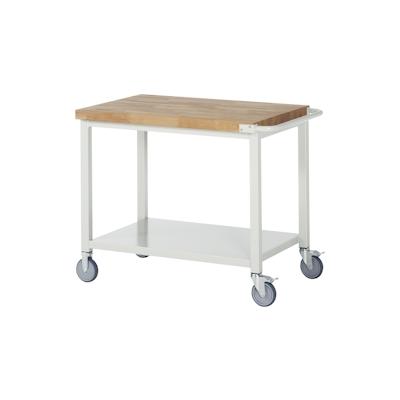 PROREGAL Fahrbare Werkbank 8000 - Modell 8000 | HxBxT 88-108x100x70cm | mit Ablageboden | Lichtgrau | Arbeitstisch Werktisch Image