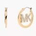 Michael Kors Jewelry | Michael Kor Gold-Tone Pave Hoop Earrings Nwt | Color: Gold | Size: Os