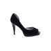 Jessica Simpson Heels: Slip On Stiletto Minimalist Black Print Shoes - Women's Size 8 - Peep Toe