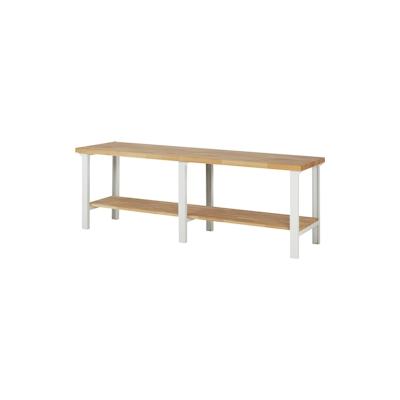 PROREGAL Werkbank Serie 7000 - Modell 7000 | HxBxT 84x250x70cm | mit Ablageboden | Lichtgrau | Arbeitstisch Werktisch Image