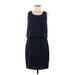 Marc New York Casual Dress - Sheath: Blue Solid Dresses - Women's Size 6