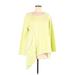 Calvin Klein Performance Sweatshirt: Yellow Color Block Tops - Women's Size Medium