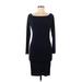 Alice + Olivia Casual Dress - Sweater Dress: Blue Solid Dresses - Women's Size Medium