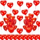 Ballons en film d'aluminium d'amour rouge pour les fêtes du jour de Léon cérémonies de mariage