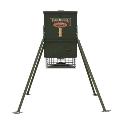 Texas Hunter Stand and Fill Trophy Deer Feeder with 4 Feet Legs 300 lb