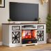 Moasis 59" TV Stand with 24" 7-Color LED Electric Fireplace for TVs up to 65''