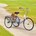 Adult Tricycle Trikes,3-Wheel Bikes,26 Inch Wheels Cruiser Bicycles with Large Shopping Basket for Women and Men