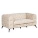 63" Velvet Upholstered Loveseat Sofa,Modern Loveseat Sofa with Button Tufted Back,2-Person Loveseat Sofa Couch for Living Room