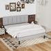 Javlergo Velvet Upholstered Platform Bed Frame with Adjustable Headboard