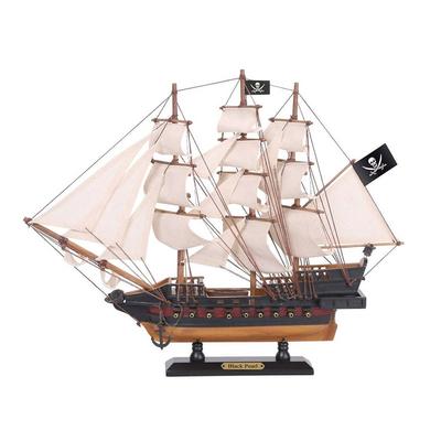 Wooden Caribbean Pirate Black Sails Limited Model Pirate Ship - 15"