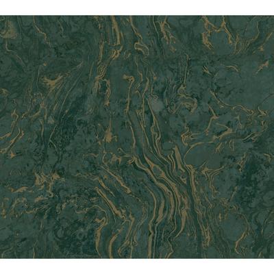 Ronald Redding Polished Marble Green Wallpaper