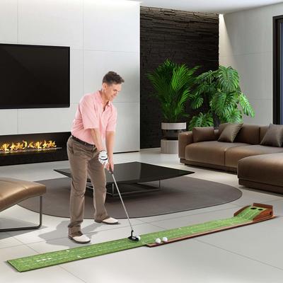 Costway Putting Green Practice Golf Putting Mat with Auto Ball Return