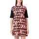 Love Moschino Womens Groovy Panel Print. Kleid, Black, 44