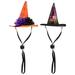 NUOLUX 2pcs Creative Dog Halloween Hat Adjustable Headpiece Pointed Hat for Pet