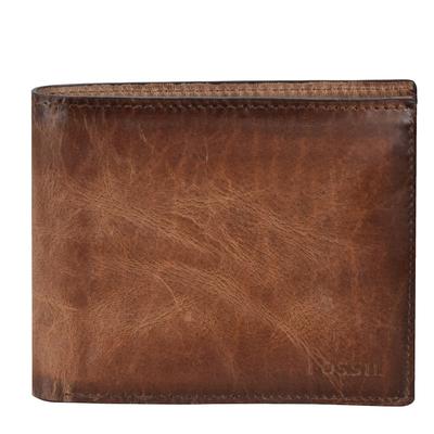 Fossil Derrick Geldbörse Leder 11,5 cm brown Braun Herren Image