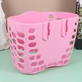 basket Thickened Scooter Basket Children Bike Basket Plastic Front Storage Basket (Pink Horse Head Pattern)