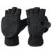 Chicmine Ice Fishing Gloves Windproof Elastic Wristband Fleece Winter Ice Fishing Convertible Fingerless Gloves Mittens for Cycling Running Photography