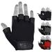 Weightlifting Gloves Leather Palm Grip Half Finger Body Building Gym Glove For Exercise Training Fitness Workout Men Women Lifts Made Spandex Materials Including Genuine Amara Leather