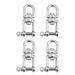 4 Pcs Swivel Ring Double Ended Swivel Stainless Swivel Ring Connectors