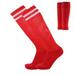 Men s Soccer Socks and Leg Sleeve Set Long Compression Socks and Guard Sleeves for Men Adult Sports Red One Size